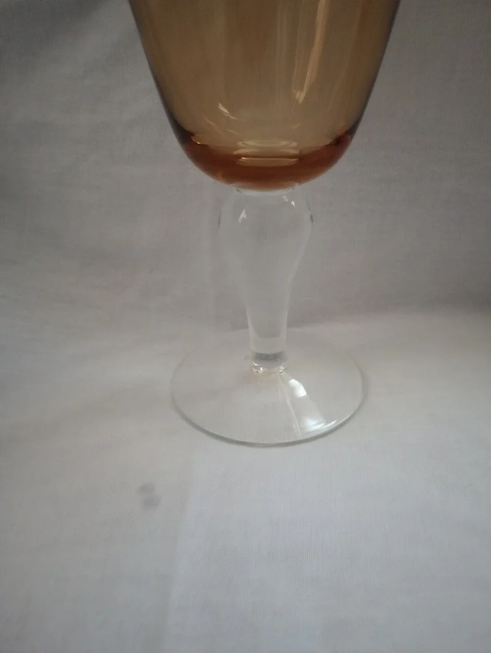 Artland Iris Amber Hand Blown Glass Water/Wine Goblets, Set of 4 -